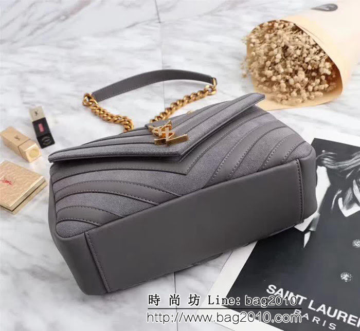 YSL聖羅蘭 王子文同款 經典sunset刺繡條紋鏈條包 26608 YAS1313